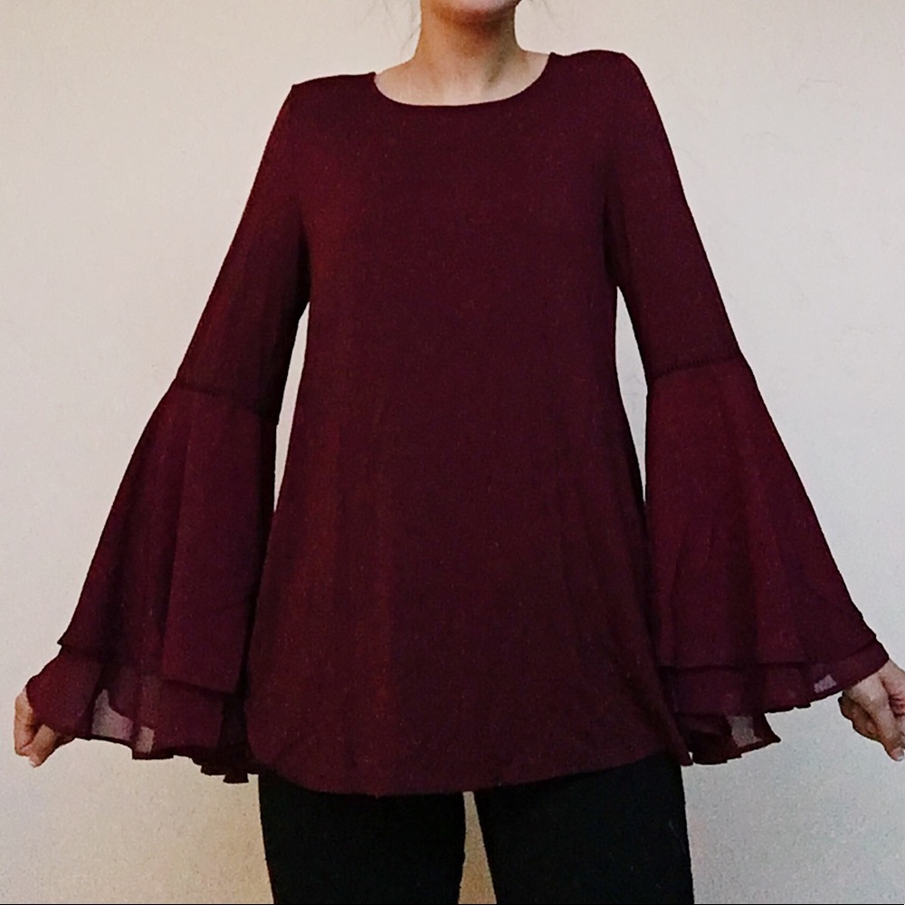 Long Sleeved Blouse with Flowing Sleeves NWT